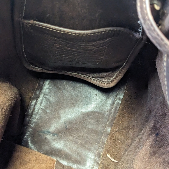 #10 Vintage Lula Smith Legacy Coach bucket brown bag cowhide leather distressed - Picture 5 of 9